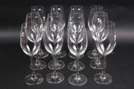 A set of twelve Riedel 'Champagne' crystal wine glasses, in original box.