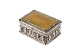 A Victorian silver vesta box by Jane Brownett.
