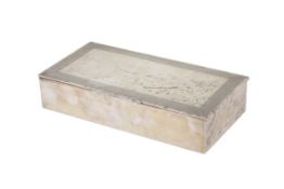 An early 20th century silver mounted cigarette box.