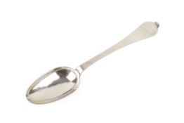 An 18th century silver Channel Isles trefid or dognose variant spoon.