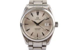 A gentleman's Omega Seamaster Aqua Terra quartz wristwatch.