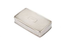 An early 19th century silver snuff box.