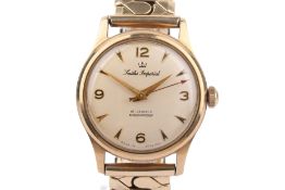 A gentleman's Smiths Imperial gold cased wristwatch.