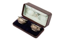 A pair of Victorian silver cruets.