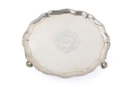 A Georgian silver salver.
