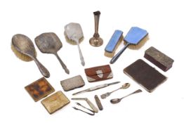 A group of silver mounted dressing table and other items.