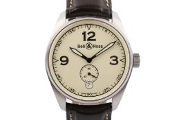 A Bell & Ross BR 123 automatic gentlemen's steel cased wristwatch.