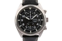 A Seiko chronograph wristwatch.