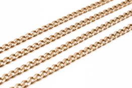 Two Italian curb link necklaces.