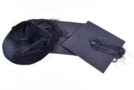 Three hats including two mortarboards (Ede & Ravencroft Ltd size 7 1/4)