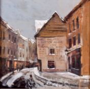 Deborah Jones (1921-2012) - oil on board - The Old Porter House Inn, signed.