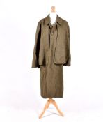 A vintage John G Hardy gentlemen's 'Inverness Cape' herringbone wool overcoat.
