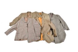 A group of assorted vintage gentlemen's jackets and a Crombie overcoat. Coat size 107cm/42