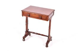 A mahogany side table.