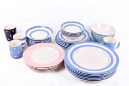 A collection of assorted TG Green ceramic tableware.