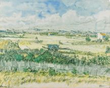 Vincent Van Gogh - Harvest in Provence, print. Framed.