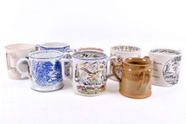 A collection of eight assorted 20th century cider mugs.