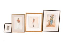 A group of four military interest prints. Including 'Grenadier Guards 1891, all framed and glazed.