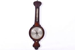 A 19th century rosewood cased wheel barometer, the dial inscribed Eames, Bath.
