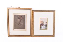 Horace Mann Livens (1862-1936) - 'Child', pastel sketch. 13cm x 17cm. Framed and glazed.