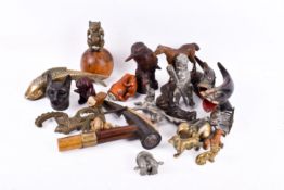A collection of twenty assorted ornaments modelled as animal.