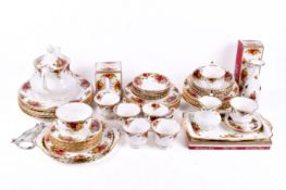 A large quantity of Royal Albert Old Country Roses dinner and tea tableware, in two boxes.