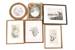 A group of six assorted 19th century prints. All framed and glazed.