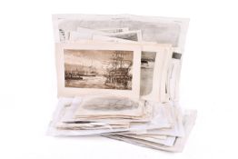 A large quantity (circa 400) of Illustrated London News engravings of ships, mostly 1850s.