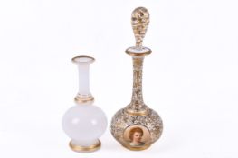 Two 19th century glass scent bottles.