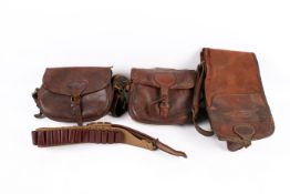 A group of vintage shotgun shooting accessories.