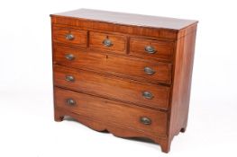A 19th century mahogany chest of drawers.