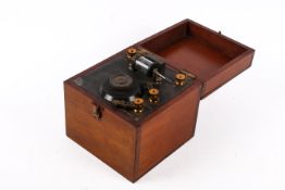 A 1920s British crystal radio receiver.
