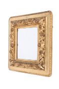 A Victorian giltwood wall mirror.