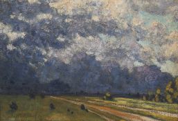 A. Anitchkof oil painting, 'North Russia, Passing Storm'.