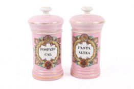 A pair of French Charles Pillivuyt & Co ceramic jars.