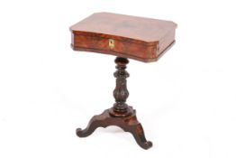 A 19th century mahogany sewing table.