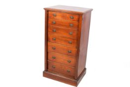 A Victorian mahogany wellington chest.