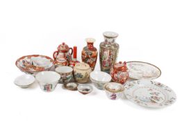 An assortment of 19th century and later Asian ceramics.