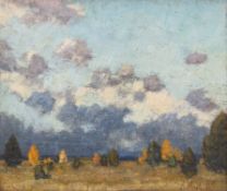 Alexandre Anitchkof, (Russian, 20th Century) oil on board 'Wimbledon Common'. Signed and dated 'A.
