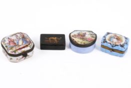 Four 18th century and later boxes.
