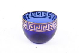 An early 19th century Isaac Jacobs 'Bristol blue' glass finger bowl.
