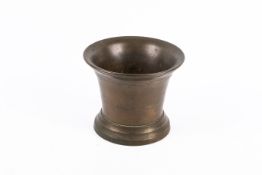 A large bronze mortar.