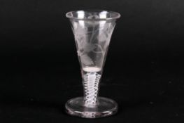 A Jacobite style wine glass.