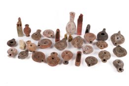 An assortment of antique ancient artefacts.