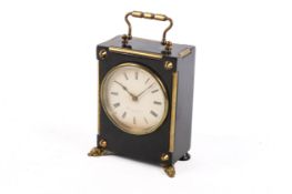 A late 19th century carriage clock retailed by Carlise & Watts of Edinburgh.