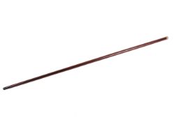 A 9ct gold topped mahogany walking stick.
