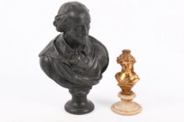 Two Victorian and later metal busts.
