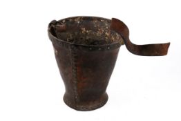 A 19th century leather bucket pale.
