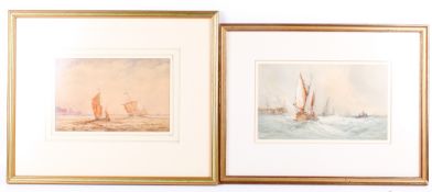 Two 19th century watercolour seascapes.