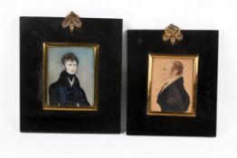 Two early 19th century miniature portraits.